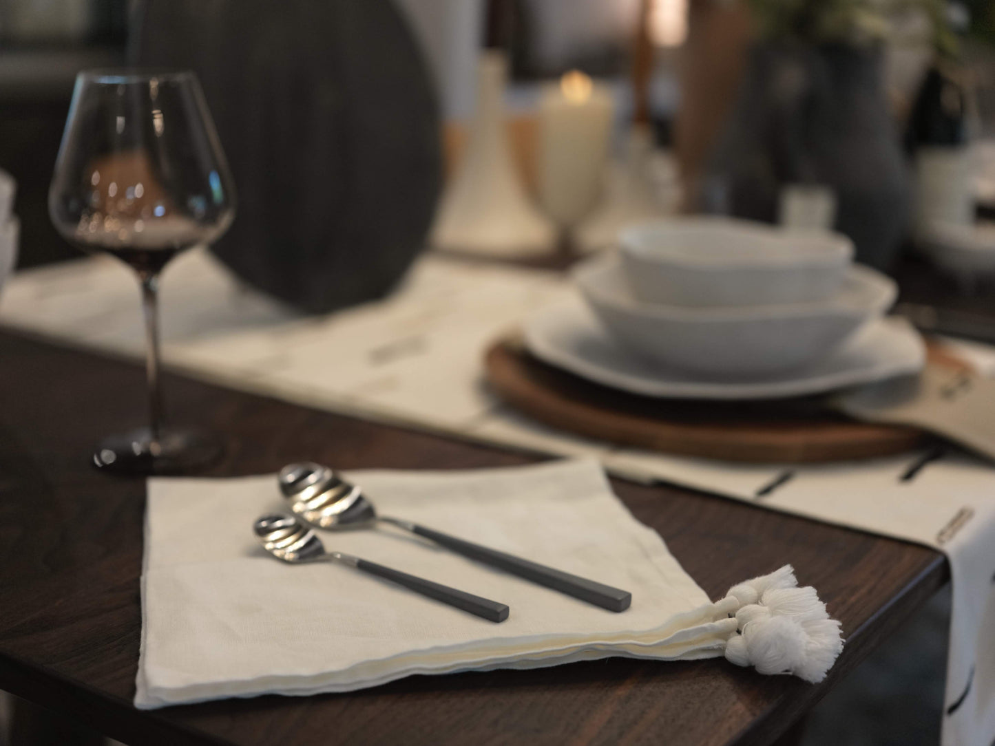 Ivory Tassel Napkin