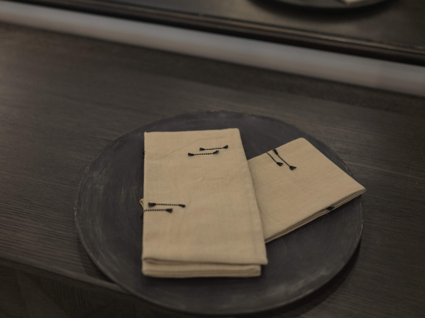 Fringe Line Napkin - Natural