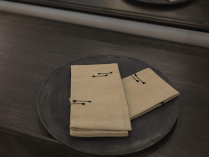 Fringe Line Napkin - Natural