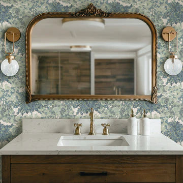 Canopy Toile Faux Grasscloth Peel and Stick Wallpaper