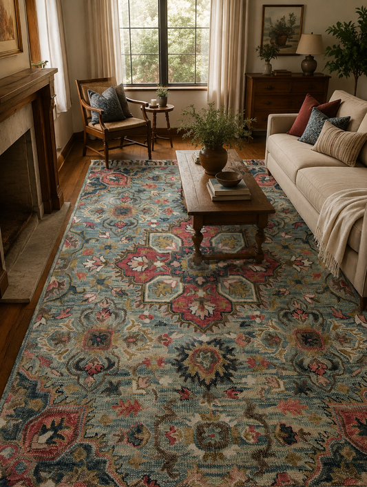 Zharah Light Blue/Multi Rug