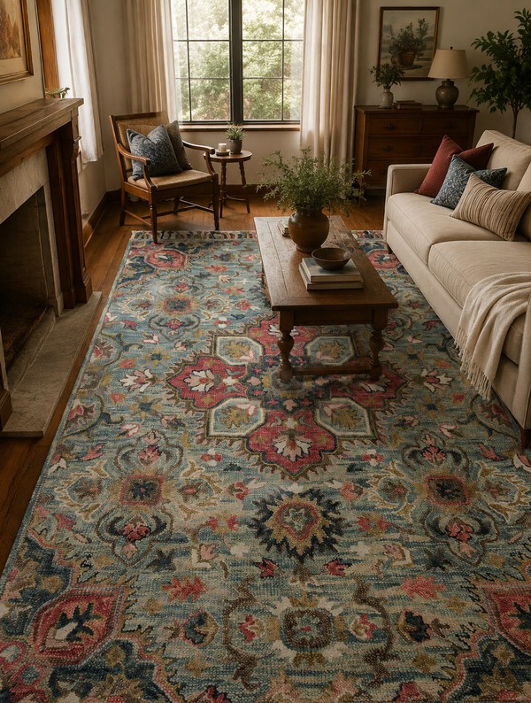 Zharah Light Blue/Multi Rug