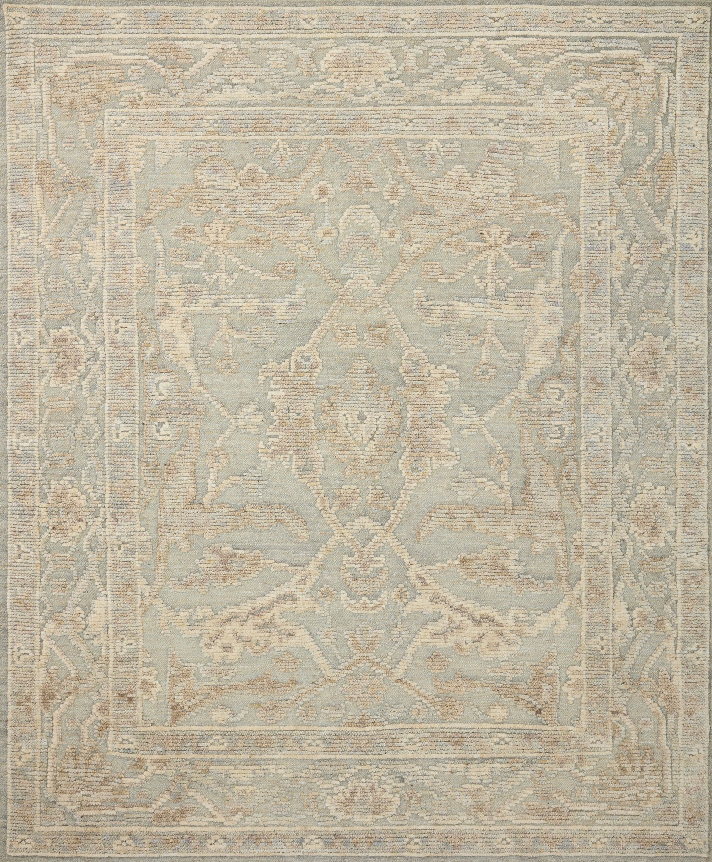 Emilia Sky Natural Hand-Knotted Wool Rug