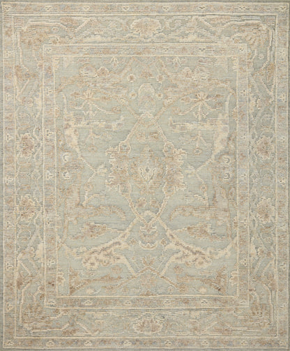 Emilia Sky Natural Hand-Knotted Wool Rug