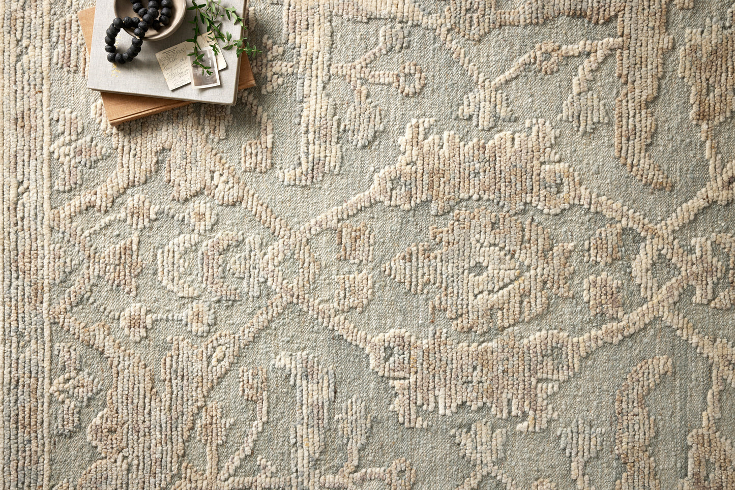 Emilia Sky Natural Hand-Knotted Wool Rug