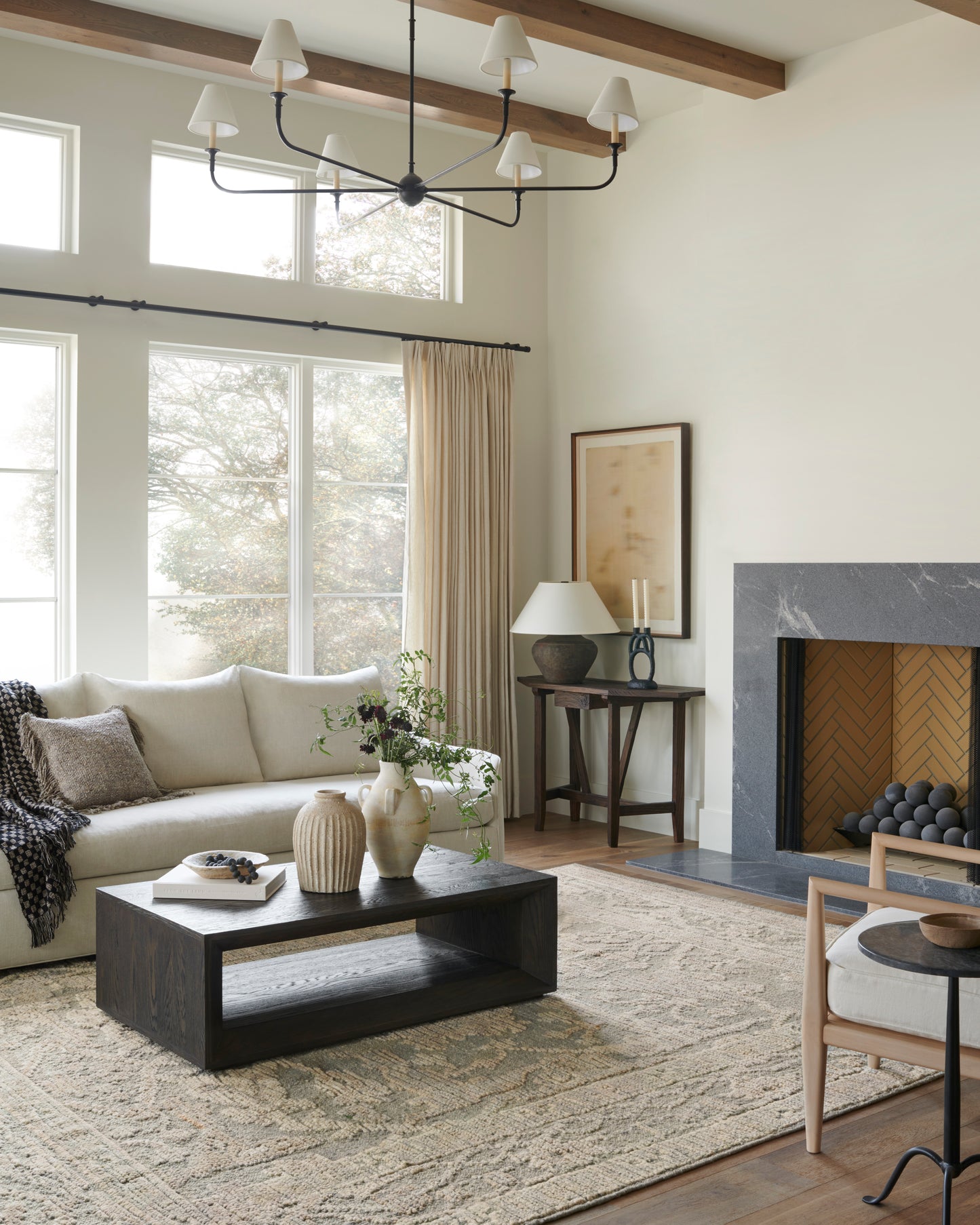 Emilia Sky Natural Hand-Knotted Wool Rug