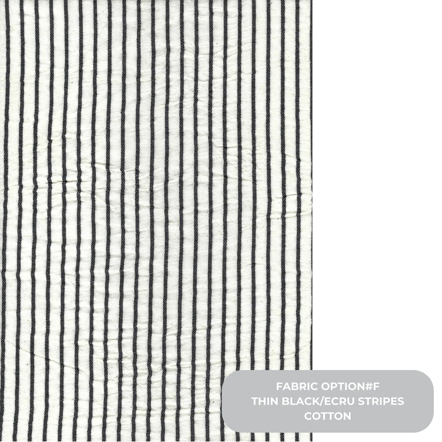 Long Caftan Thin Black/Ecru Stripes
