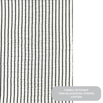 Long Caftan Thin Black/Ecru Stripes
