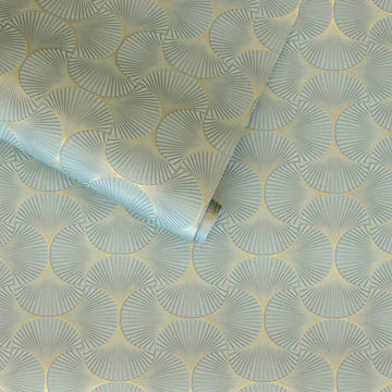 Gilded Scallop Unpasted Wallpaper