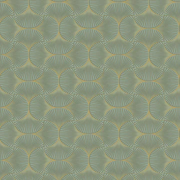Gilded Scallop Unpasted Wallpaper