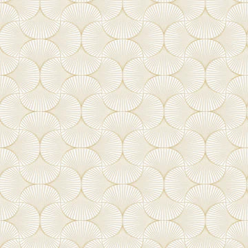 Gilded Scallop Unpasted Wallpaper