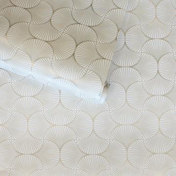 Gilded Scallop Unpasted Wallpaper