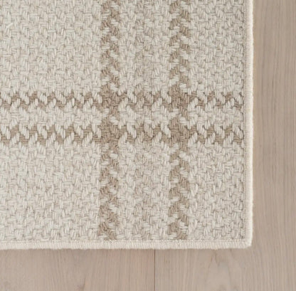 Rhona Plaid Woven Wool Custom Rug