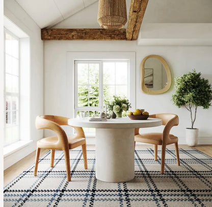 Rhona Plaid Woven Wool Custom Rug
