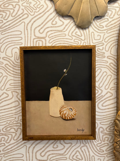 Flowering Branch and Shell by Sharon Hardy