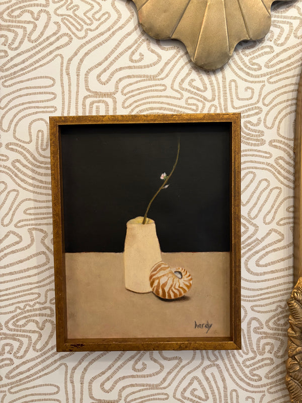 Flowering Branch and Shell by Sharon Hardy