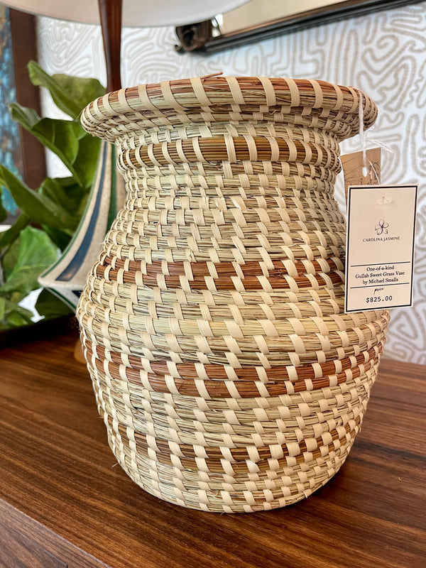 Authentic Gullah Sweetgrass Vase