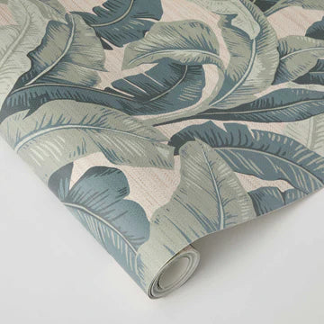 Layered Palm Faux Grasscloth Peel and Stick Wallpaper