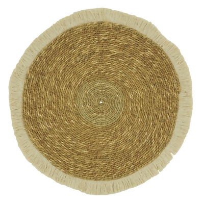 Fringe Border Placemat - Natural