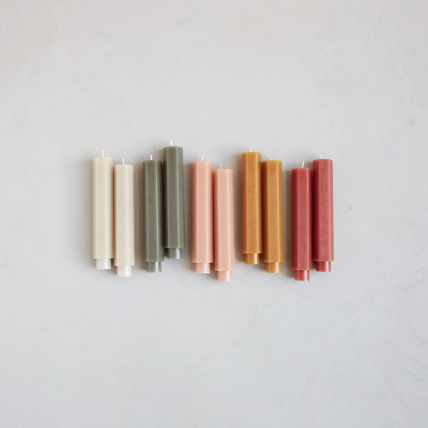 Moss Taper Candles