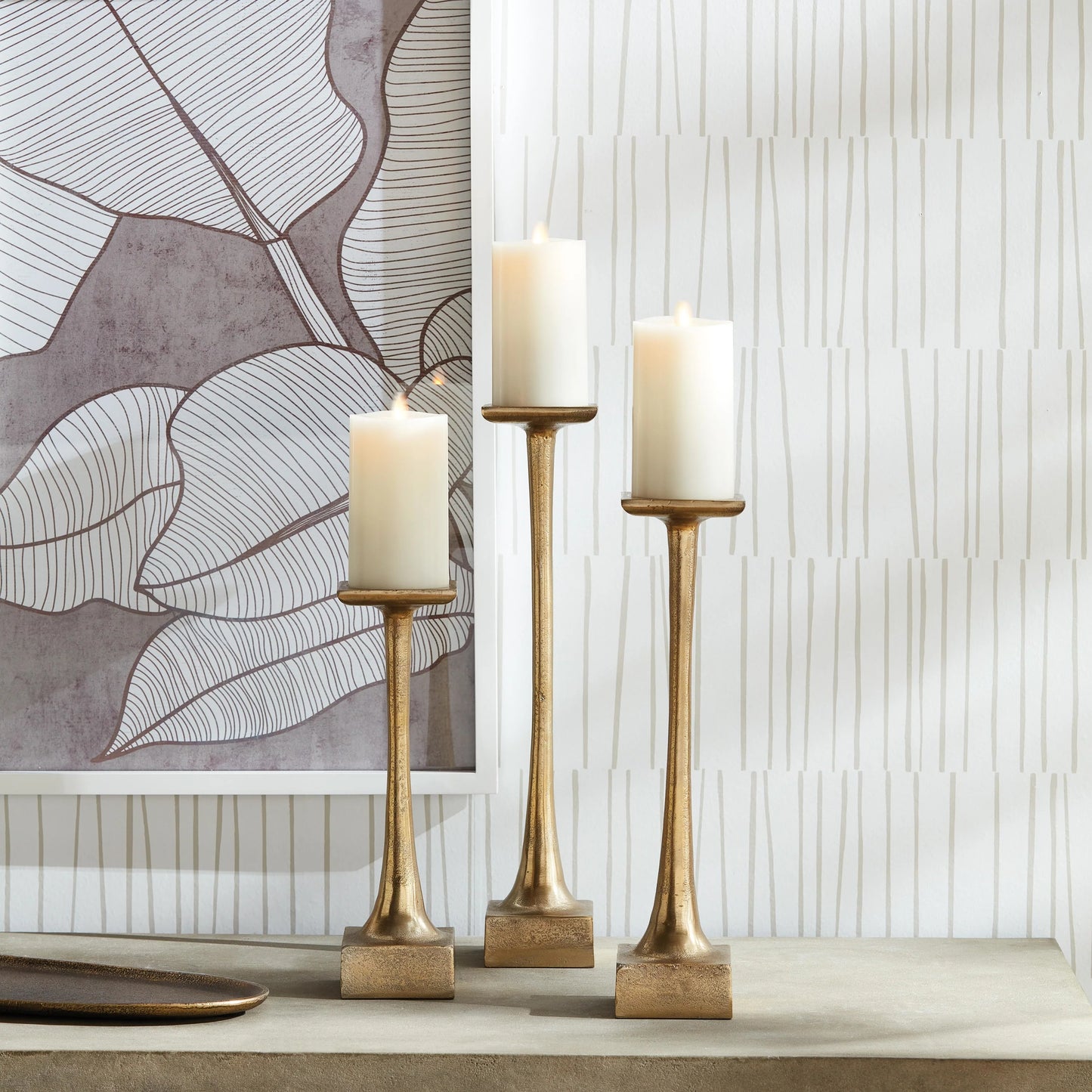 Moving Flame Indoor Pillar, 3.5" x 5"