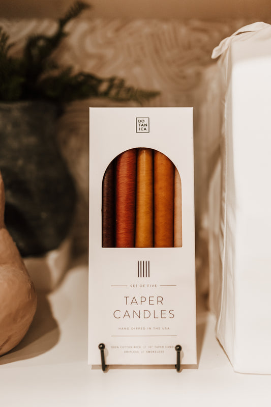 Elemental Zodiac Taper Candles | Earth