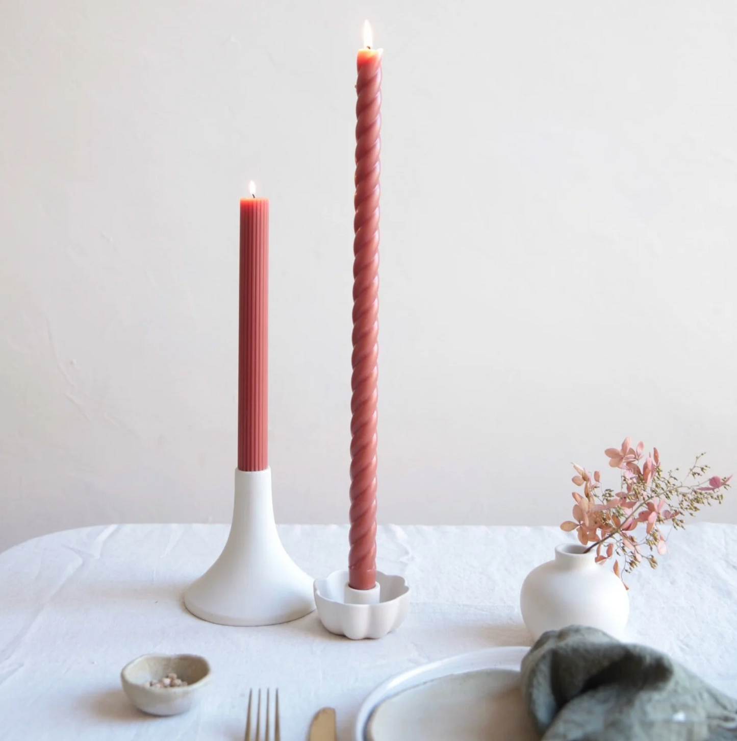 Fancy Taper Candles, Set of 2