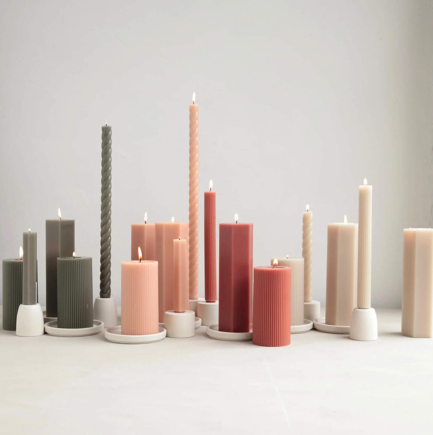 Fancy Taper Candles, Set of 2