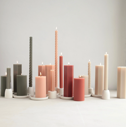 Fancy Taper Candles, Set of 2