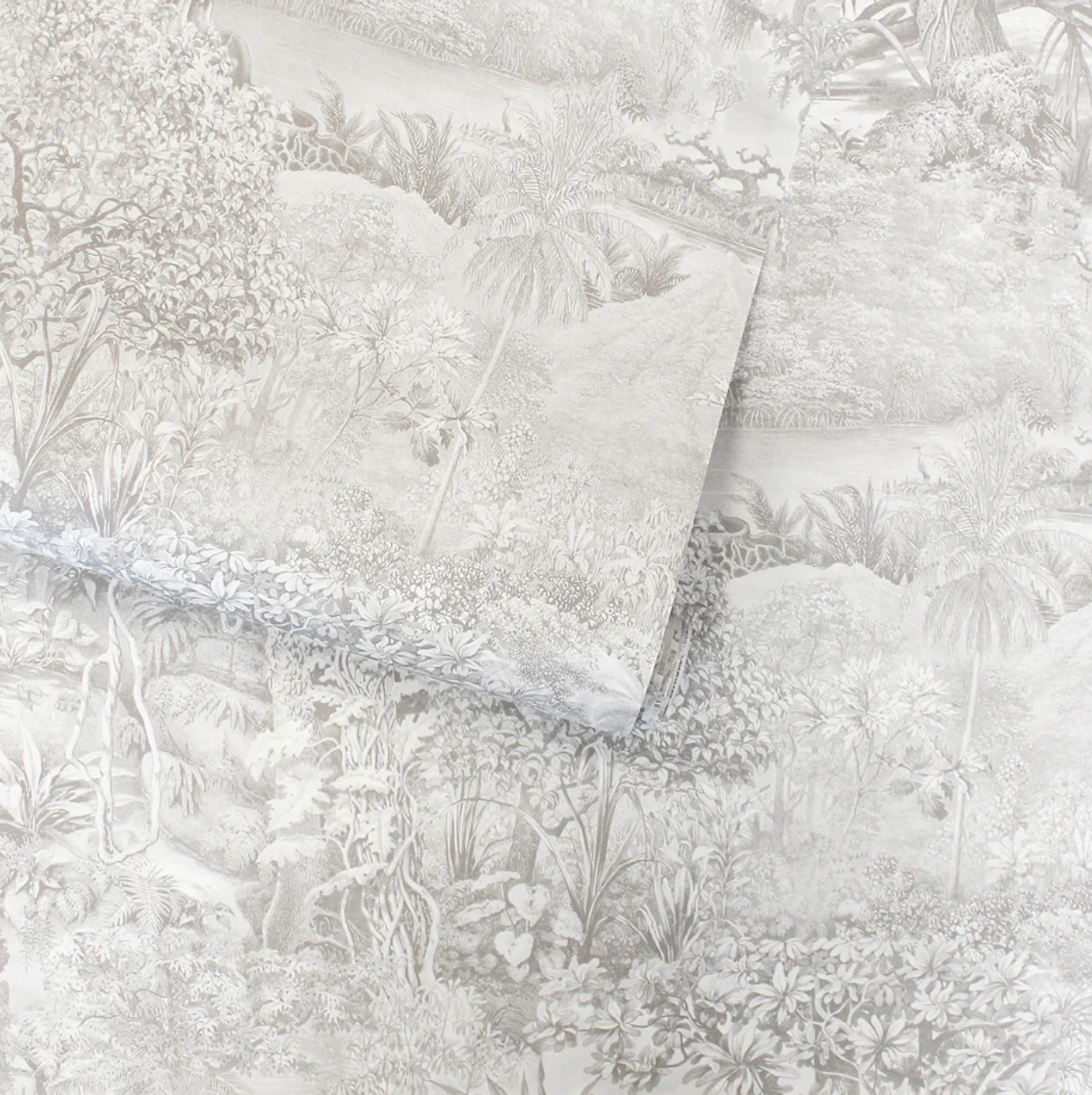 Jungle Toile Countryside Grey Wallpaper