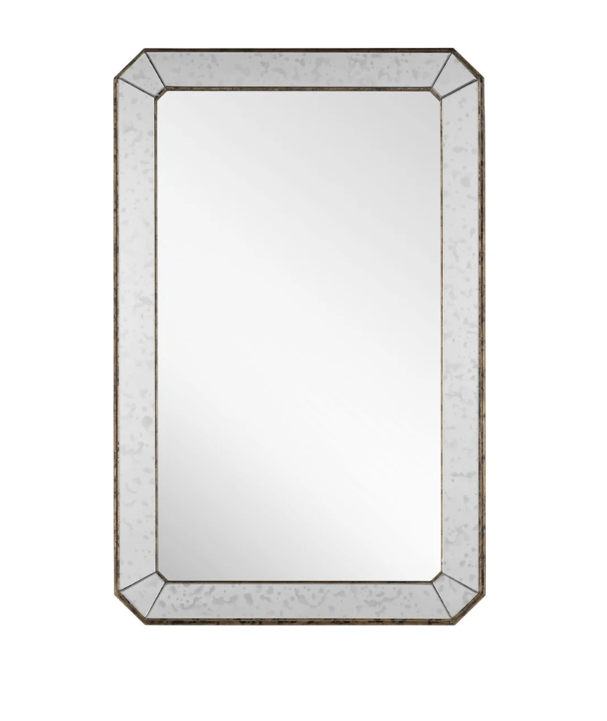 Antiqued Rectangular Mirror