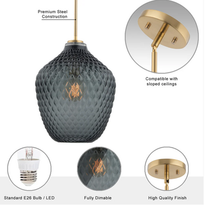 Lavine Handblown Glass Mini Pendant