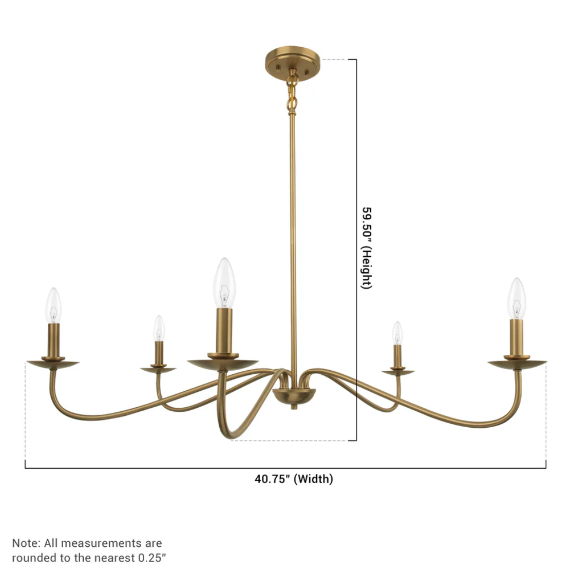 Ellie Gold 5-Light Chandelier