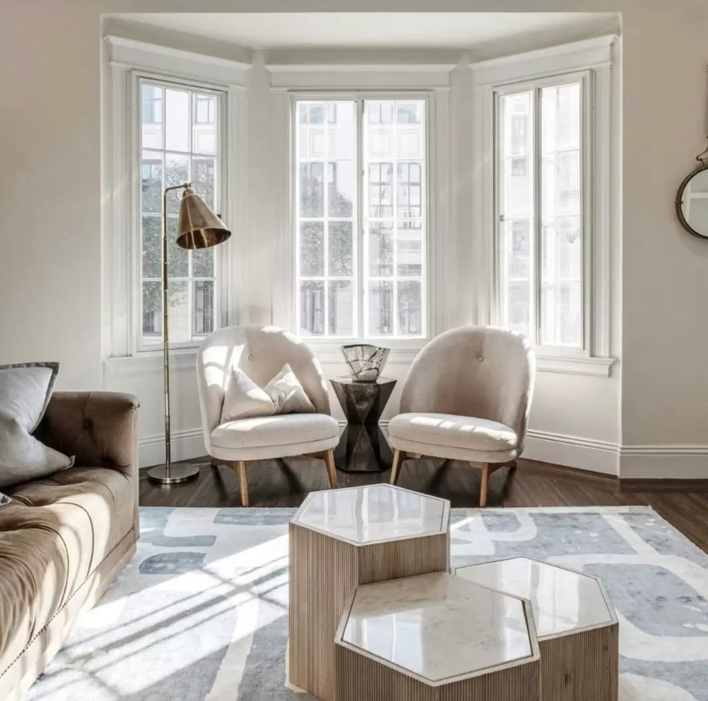 Argan Hexagon Side Tables