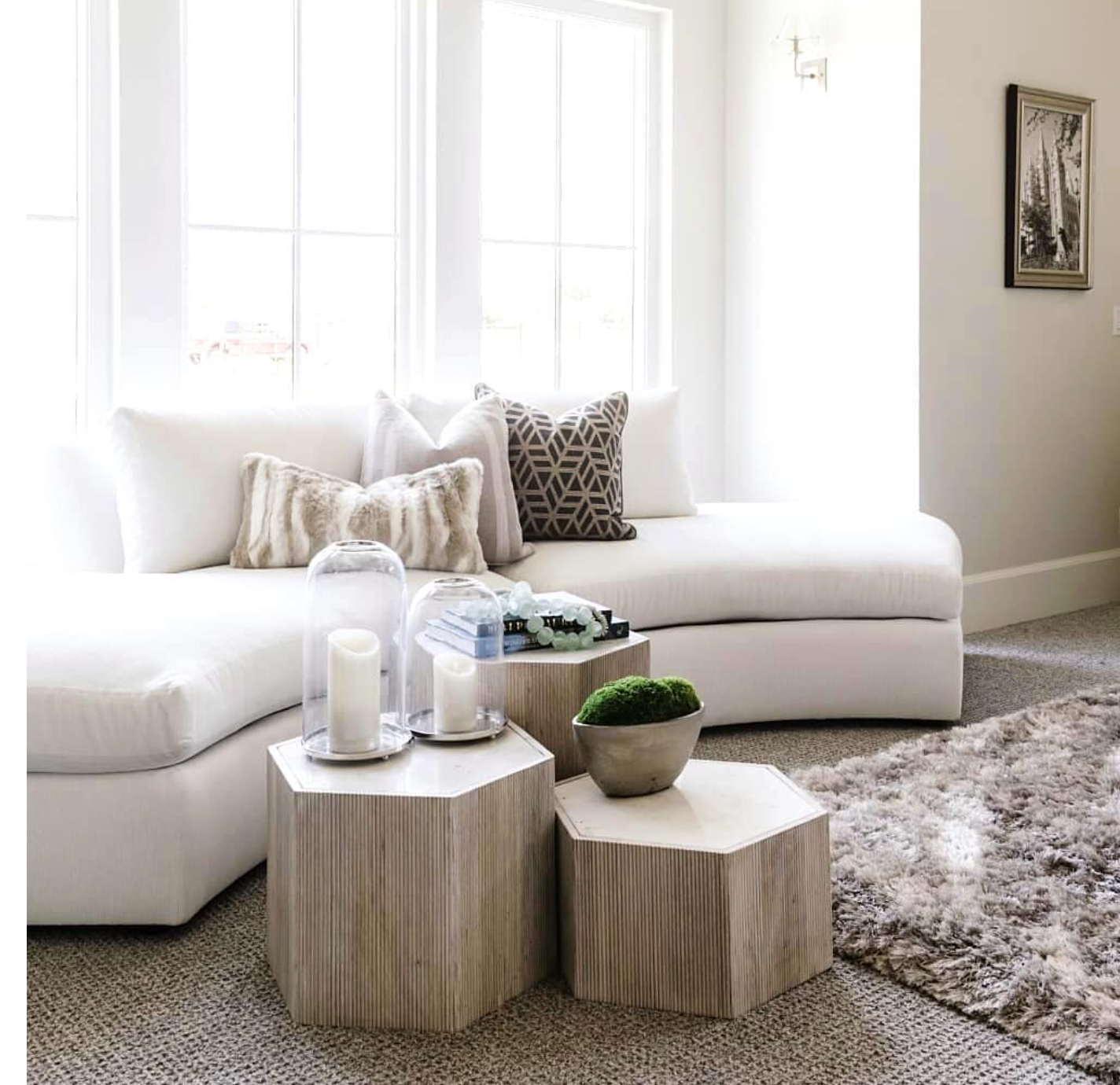 Argan Hexagon Side Tables
