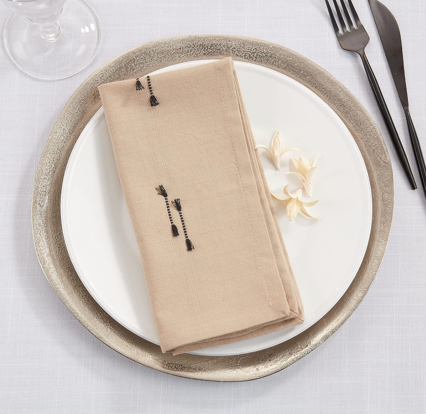 Fringe Line Napkin - Natural