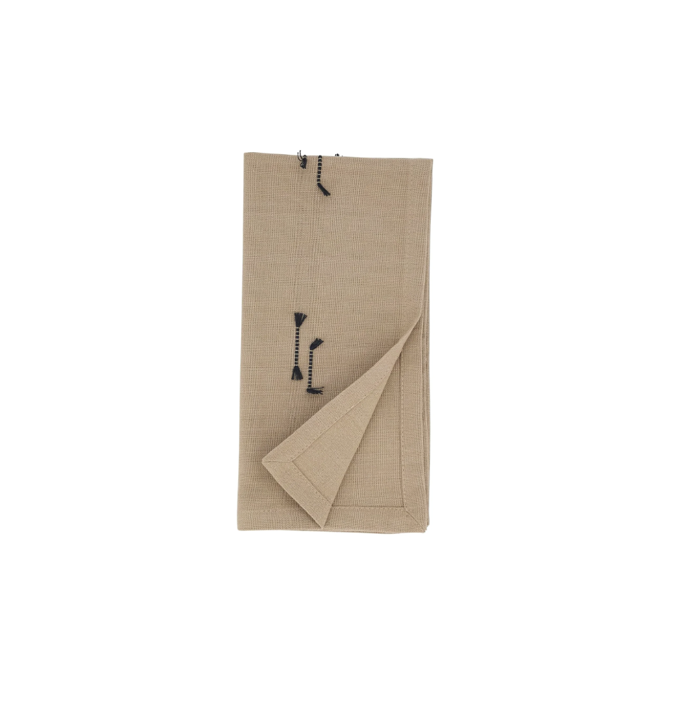 Fringe Line Napkin - Natural
