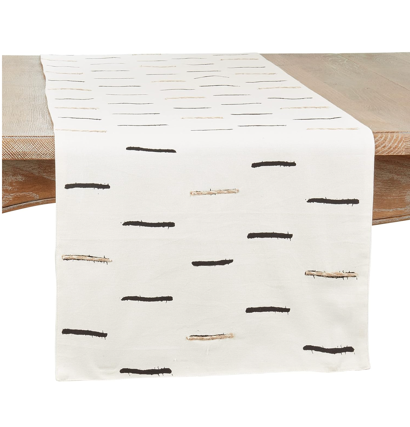 Embroidered Dashes Runner