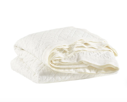 Washed Linen Quilt - Ivory