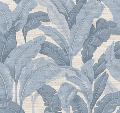 Layered Palm Faux Grasscloth Peel and Stick Wallpaper