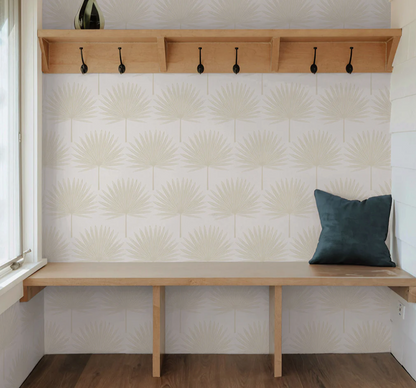 Stamped Palm Peel and Stick Wallpaper