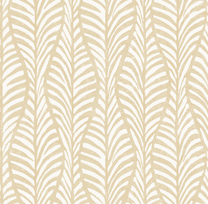 Block Print Leaves Peel and Stick Wallpaper