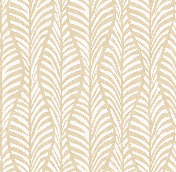 Block Print Leaves Peel and Stick Wallpaper