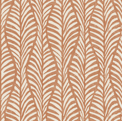 Block Print Leaves Peel and Stick Wallpaper