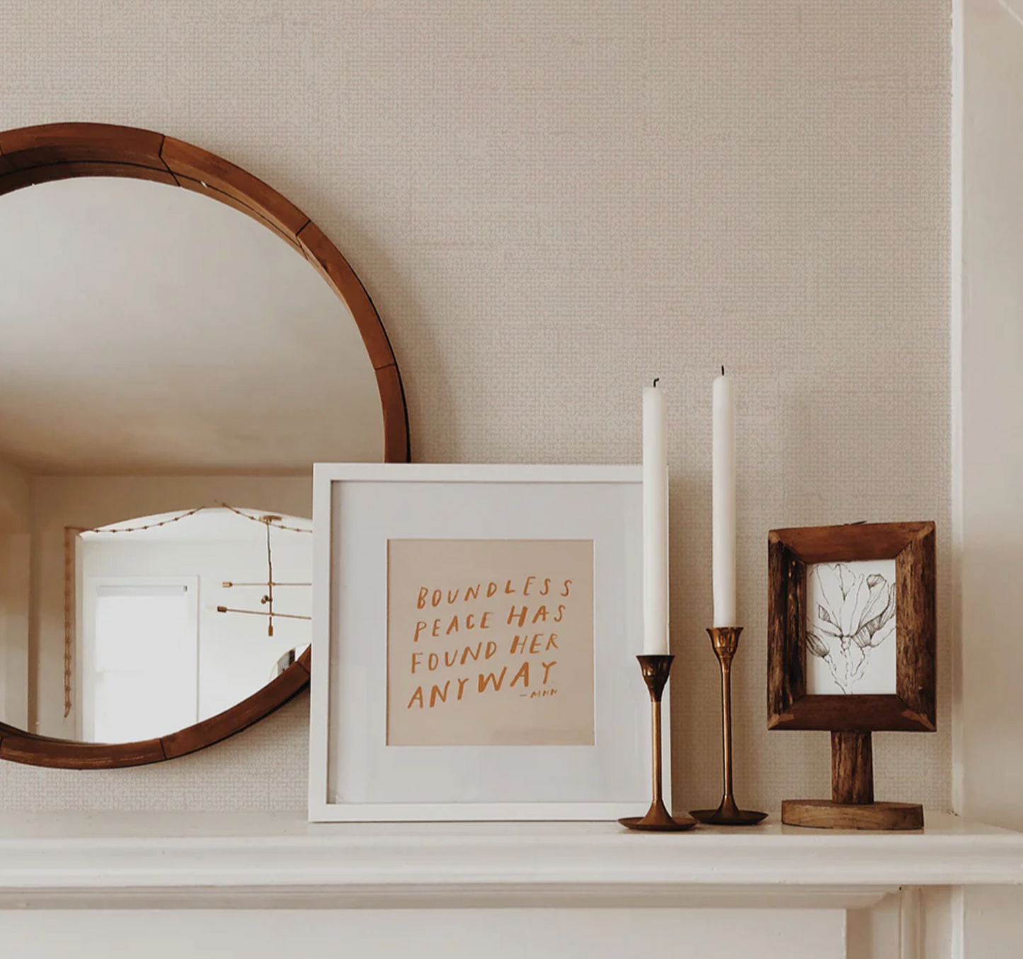 Faux Burlap Peel and Stick Wallpaper