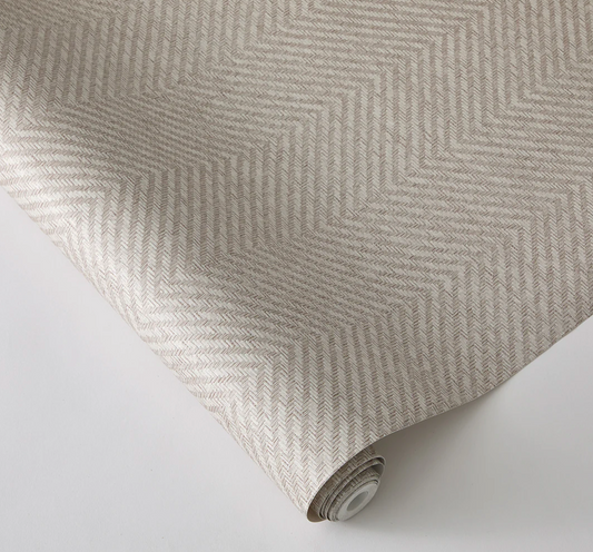 Faux Grasscloth Parquet Textured Peel and Stick Wallpaper