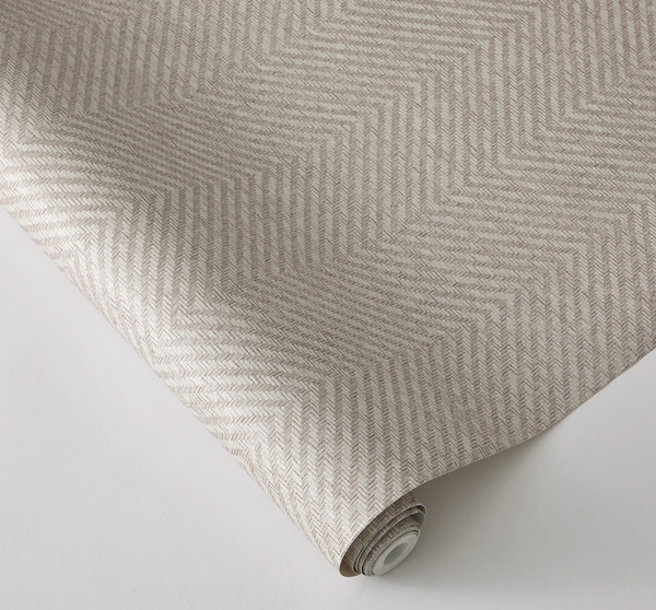 Faux Grasscloth Parquet Textured Peel and Stick Wallpaper