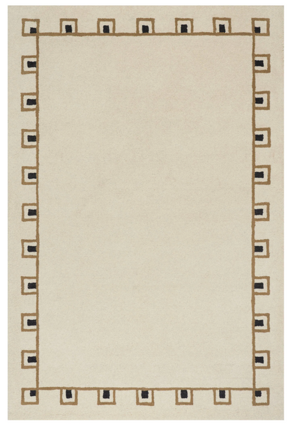 Yves Bordered Wool Cozy Rug