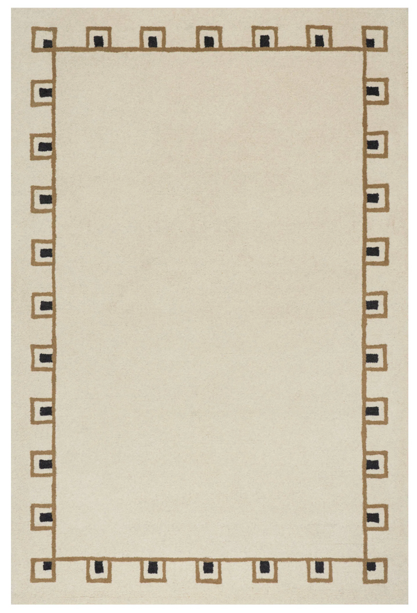 Yves Bordered Wool Cozy Rug