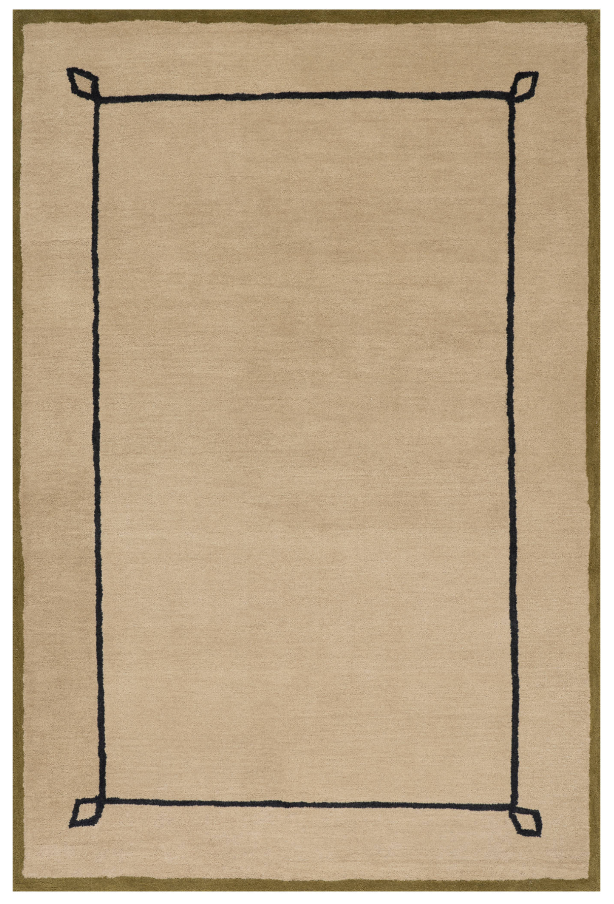 Serge Bordered Wool Cozy Rug